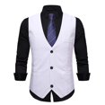 thumbnail image 1 of Mens Slim Fit Formal Business Waistcoat Single-Breasted Vest, 1 of 2