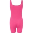 thumbnail image 4 of Women Yoga Romper Workout Ribbed Square Neck Sleeveless Sport Romper one Piece Short Jumpsuit, 4 of 5