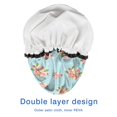 thumbnail image 4 of Shower Caps,Pioneer Flower Floral Print Pattern Waterproof Shower Cap for Women 4 Pieces,Double Reusable Hair Cover for Shower PEVA Elastic Stretch Hem, 4 of 7