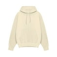 thumbnail image 2 of Frontwalk Mens Sweatshirts Solid Color Hooded Sweatshirt Drawstring Hoodies Men's Warm Pullover Long Sleeve Hoodie Tops Apricot S, 2 of 3