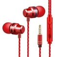 thumbnail image 1 of Wired Sport Earphones - 3.5mm Jack, Metal Stereo Bass, Noise Reduction, Ergonomic Design, 1 of 2
