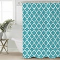 thumbnail image 6 of Shower Curtains Abstract White Geometric Turquoise Bath Curtain Simple Style Waterproof Bathroom Shower Curtain Set with Hooks Decoration 36 x 72 Inches, 6 of 7