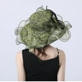 thumbnail image 6 of Women's Organza Church Hat,Fascinator Tea Party Hat,Ruffles Brim Wedding Hat, 6 of 6