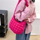 thumbnail image 4 of Bolsa De Hombro Bolso de hombro para mujer Bolso de mensajero en la nube Bolsos sólidos informales plisados ​​(Rosa roja) Tmvgtek Para Estrenar, 4 of 5
