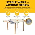 thumbnail image 4 of Grey Bunny Easter Table Cloths for 3 Foot Rectangle Tables, Rabbits Spring Botanical Carrots Patio Waterproof Elastic Fitted Tablecloths, Washable Rectangular Table Cover for Camping, 4 of 8