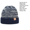 thumbnail image 2 of CSChome Men Winter Hat Winter Men Hat - Knitted Color Matching Elastic Non-Slip Windproof Cozy Thick Plush, 2 of 7