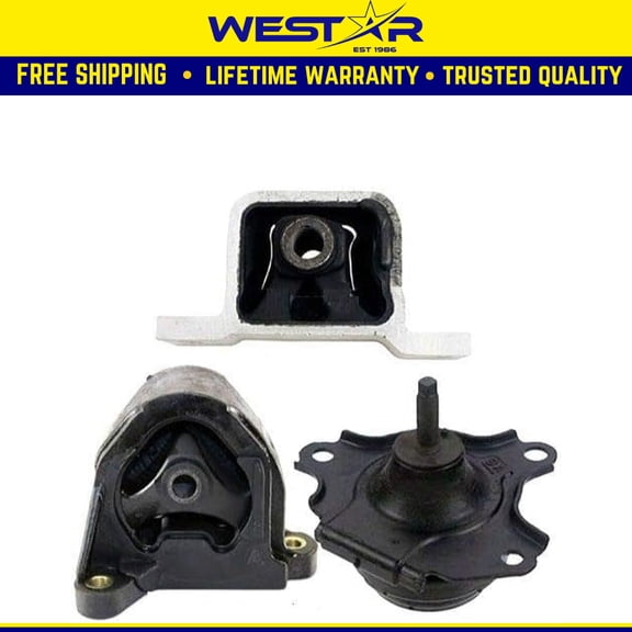 Fits 2002-2006 Honda CR-V 2.4L Engine Motor Mount Set for AUTO TRANS : A6597, A6596, A4504