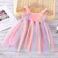 thumbnail image 3 of Little Girls Suspender Dress Rainbow Color Mesh Slip Tutu Princess Summer Skirt, 3 of 6