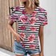 thumbnail image 2 of Top de Verano Mujeres Cuello en V Casual Manga Corta Primavera Y Top de Verano, Tops Cortos para Mujeres, 2 of 9