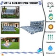 thumbnail image 5 of XXLYY Porch Swing Cushions, Waterproof Swing Replacement Cushions with Backrest and Ties, Garden Bench Seat Cushion, Outdoor Porch Patio Swing Non-Slip Chairs Pad, 5 of 6