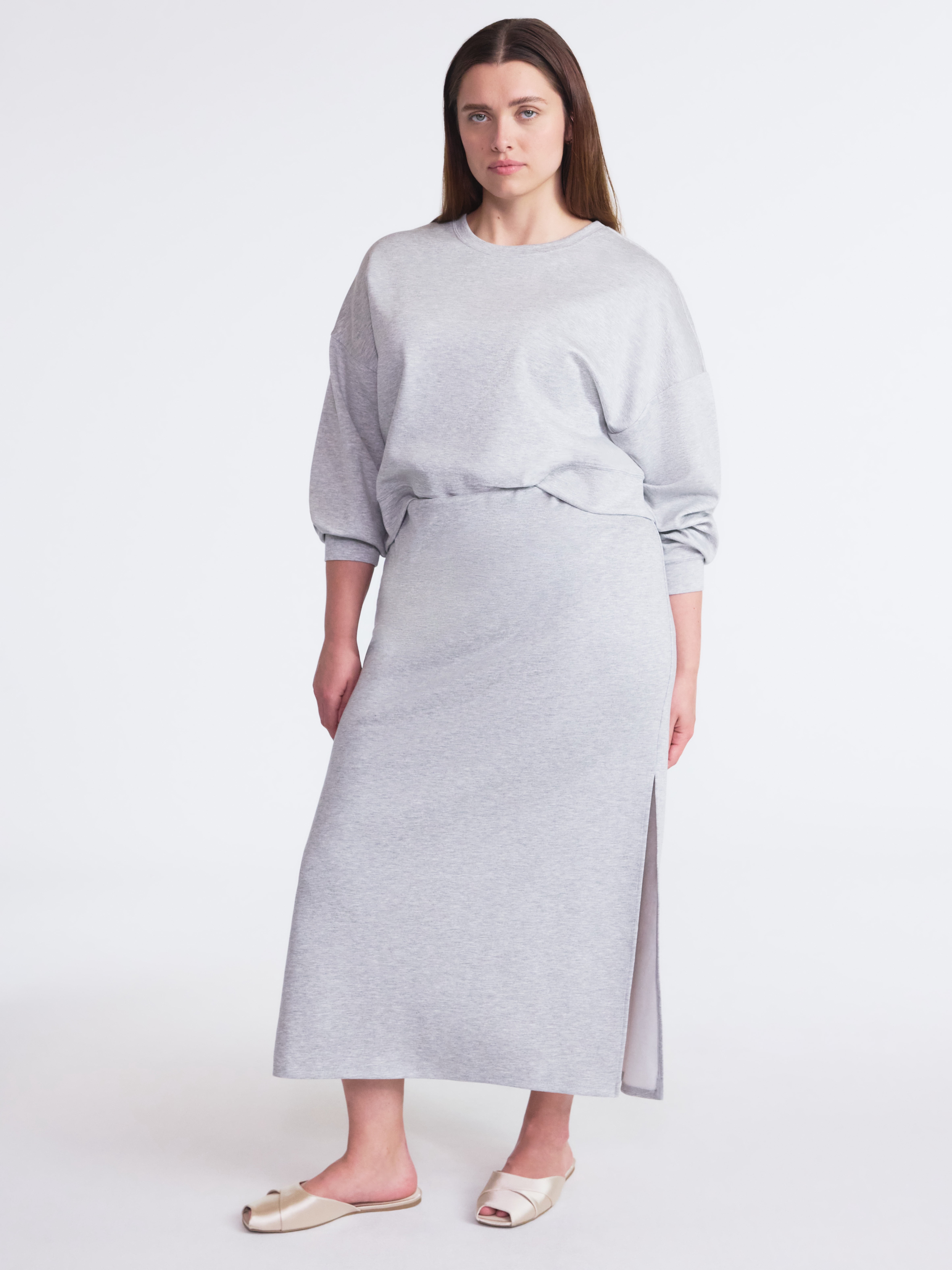 Scoop Women's and Women's Plus New Scubaknit Column Maxi Skirt, Sizes XS-4X