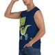 thumbnail image 3 of Fotbe Dino Playing Roller Skate Men's Camiseta sin Mangas Estampada para Hombres, Playera Casual para Gimnasio, Entrenamiento, Playa-Small, 3 of 7