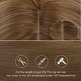 thumbnail image 6 of Herunwer Hair Toppers for Women Long Wavy Hair Toppers Hair Pieces for Women Synthetic Wiglets Hair Topper with Bangs Clip in Hair Toppers for Thinning Hair, 6 of 9
