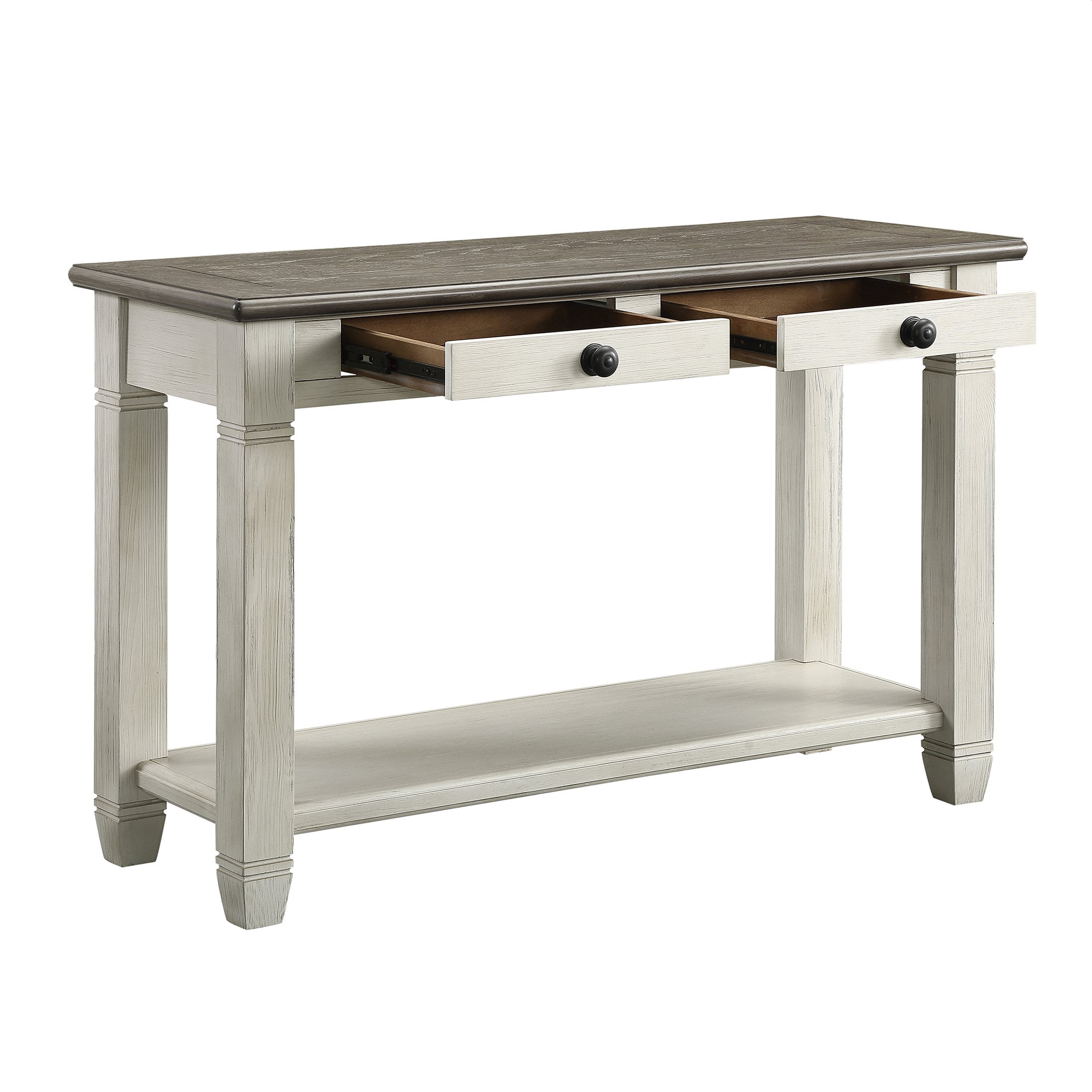 OakvillePark Bedos Sofa Table, Rosy Brown/Antique White