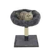 Angle View: Go Pet Club F109 24 in. Cat Tree Perch House with Sisal Scratching Post, Gray