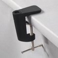 thumbnail image 2 of Soporte de brazo de micrófono con abrazadera en C con tornillo de posicionamiento ajustable, abrazadera en C de aleación de copa de aleación con orificio de 1,2 cm de diámetro para lámpara de mesa (negro) esquí esquí Gafas de esquí, 2 of 5
