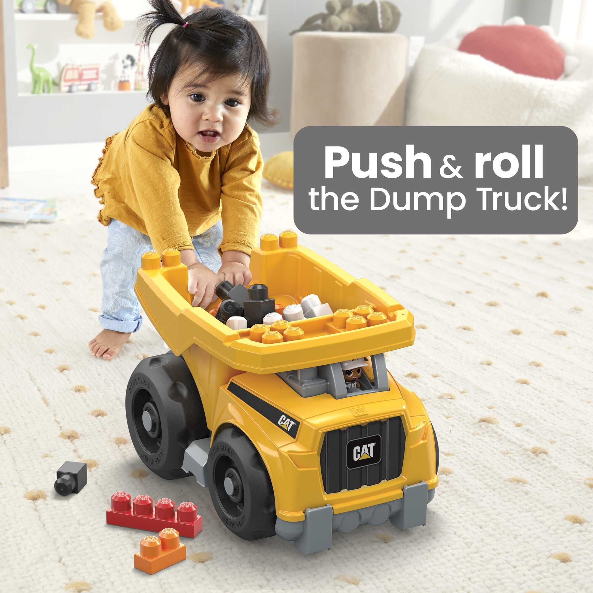 MEGA BLOKS Fisher-Price Building Toy Blocks Cat Large Dump Truck (25 Pieces) For Toddler - image 5 of 7