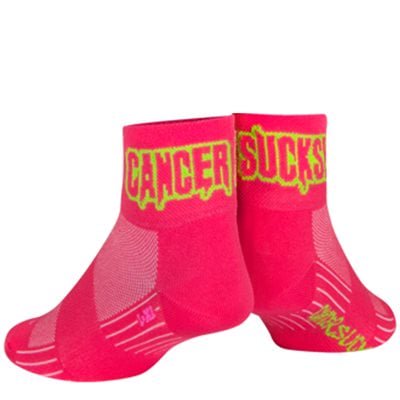 Socks - SockGuy - Cancer Sucks Pink SGX S/M 2.5" SGX X25CSPINK