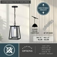 thumbnail image 4 of Blackwell Cage Frame 1 Light Black Outdoor Pendant Lantern Clear Glass, 4 of 12
