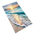 thumbnail image 3 of Covasa Toallas De Mano Para Baño, Juego De 2, Mar Tropical, Playa, Olas Del Océano, Escena Costera, Isla, Tema De Salida Del Sol Hawaiano, Microfibra Suave, Altamente Absorbente, Toalla De Cara Para H, 3 of 5