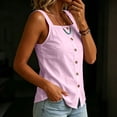 thumbnail image 4 of Fewfanhot Spring Tops for Women 2026 Trendy Ribbed Tank Tops Slim Fit Square Neck Sleeveless Shirts Slit Hem Summer Casual Basic Tanks, 4 of 7