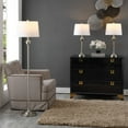 thumbnail image 3 of SAFAVIEH Peltier Classic Floor and Table Lamps Set, Nickle, Set of 3, 3 of 6