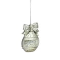 thumbnail image 4 of Melrose 4" Metallic Silver Mosaic Glass Disk Christmas Ornament, 4 of 7