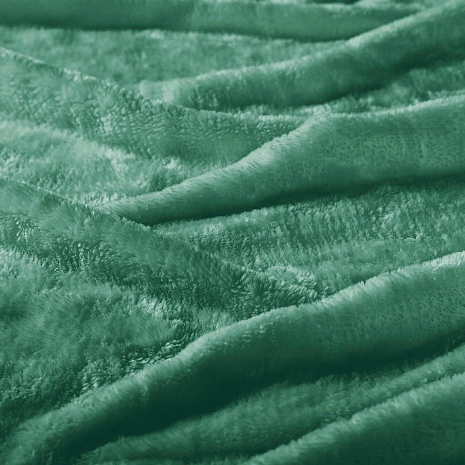 Superior Super Soft Plush Fleece Blanket 50" x 70", Bed & Couch Blankets, Throw XL, Evergreen