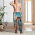 thumbnail image 2 of Fotbe Swimming Goggled Flamingo Pantalones de Pijama para Hombre, Pantalones de Dormir, Pantalones de Casa con Cintura Ajustable y Bolsillos-Medium, 2 of 6