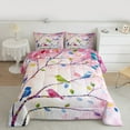 thumbnail image 2 of jejeloiu Colorful Bird Hummingbird Bedding Comforter Set,Rainbow Branch Twin Comforter Sets,Modern Aesthetic Deagin Bedding Set For Girl Teens,Breathable Home Decor Reversible,2pcs, 2 of 8