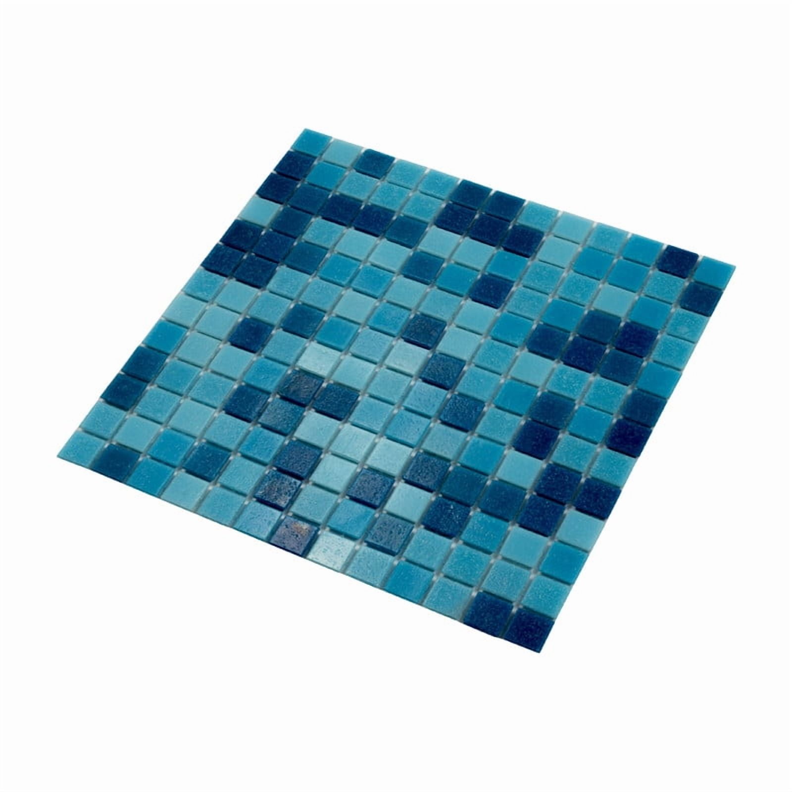 Mingles 12 in. x 12 in. Glossy Pacific Blue Glass Mosaic Wall and Floor Tile (20 sq. ft./case) (20-pack)