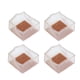 thumbnail image 4 of Tapas de silicona para sillas, 8 unidades/juego, transparentes, antideslizantes, funda protectora para patas cuadradas, 4 of 10
