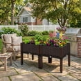 thumbnail image 3 of Plastic Raised Planter Bed, Elevated Box with Legs, for Vegetable Herb Flower Planting, Indoor Outdoor Use on Balcony Fence, 3 of 7