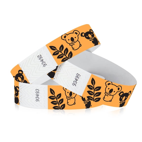 500 Tyvek WristCo Wristbands for Events | Koala | Water-proof Tamper-Proof Designs Prevents Reuse – Premium Grade Bracelet for Hospitals & Medical ID, Party, VIP Identification, USA Made