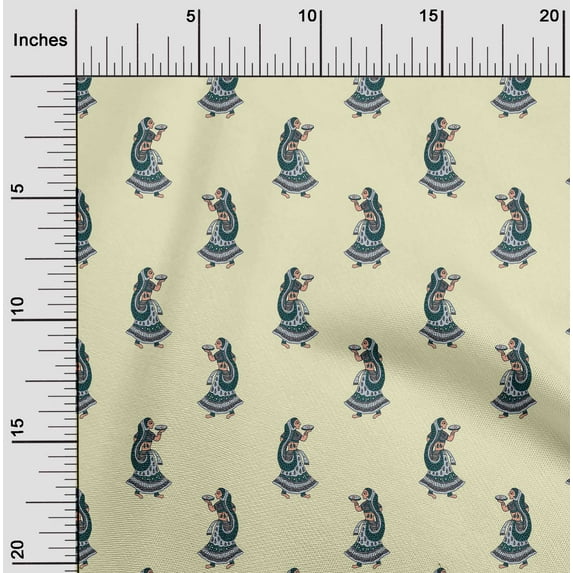 oneOone Silk Tabby Fabric Women Block Print Fabric By The Yard 42 Inch Wide