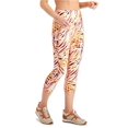 thumbnail image 4 of Ideology Leggings Courts Imprimés Performance, Rouge/multi, Large, 4 of 7