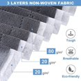 thumbnail image 4 of Organizador de bolsa de almacenamiento de ropa de gran capacidad con asa reforzada, tela gruesa para edredones, mantas, ropa de cama, plegable con cremallera resistente, transparente, 4 of 5
