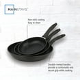 thumbnail image 3 of Mainstays 3-Piece Nonstick Aluminum Skillet Set, Black Finish Set of 3, 3 of 8