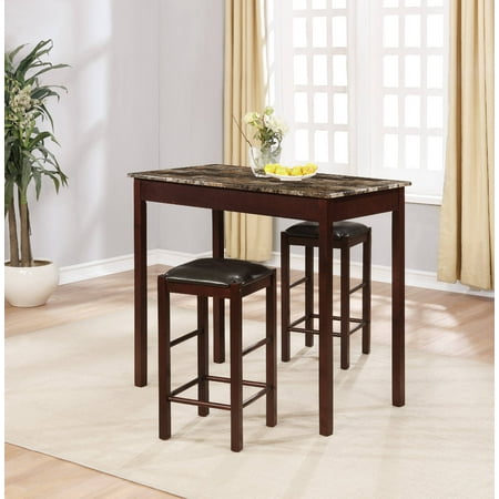 - Linon Tavern Collection 3-Piece Table Set, Espresso