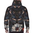 thumbnail image 7 of Wukai Midnight Butterfly Floral Dream Print Men Hoodies Fleece Sweatshirts Long Sleeve Sweaters Pullover Fall Outfits Winter Clothes-4X-Large, 7 of 7