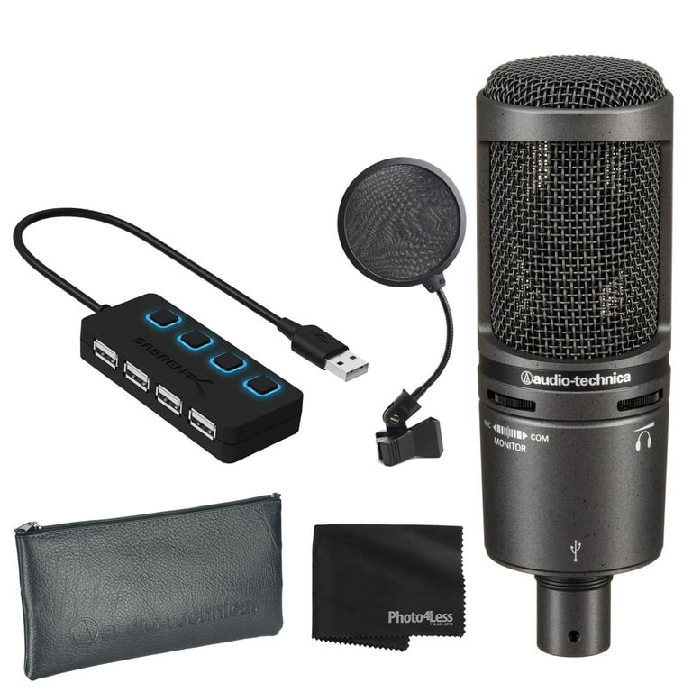 Audio-Technica AT2020USB+ Cardioid Condenser USB Microphone (Black