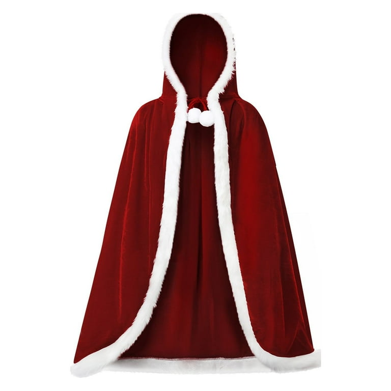 Velvet Red Hooded Cloak Ladies Costume Velvet Red Hooded Cloak Ladies Costume