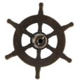 thumbnail image 3 of Handles Alloy Single Hole American Retro Steering Wheel Shape Wardrobe Door Drawer Pulls, 3 of 4