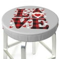thumbnail image 3 of Kll Buffalo Plaid Love And Gnome Round Bar Chair Cushion Cover 14 Inch,Bar Stool Protector With Elastic, Soft Washable, 3 of 7