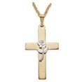 thumbnail image 1 of Mcvan J9257 18 in. Chain Gold Over Sterling Silver Cross, 1 of 1