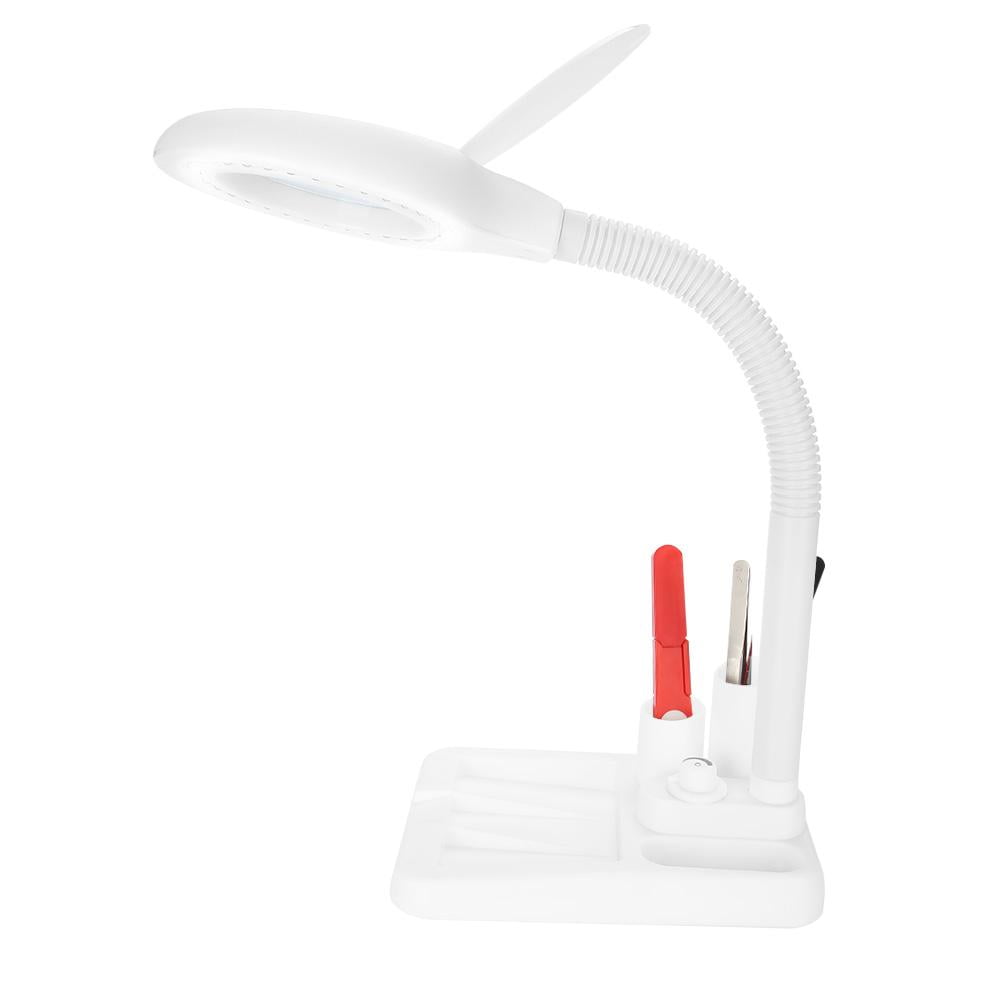 Walfront Magnifying Glass Table Lamp With 5x 10x Magnifier 36 Led Lights Desk Adjule