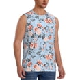 thumbnail image 2 of Fotbe Men's Rose Flowers Print Men's Sleeveless Muscle Tank Tops Casual T-Shirts for Gym Workout Beach-Medium, 2 of 8