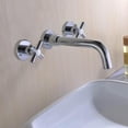 thumbnail image 4 of Wall Mount Bathroom Faucet,Cross 2-Handle in Modern Chrome Finish,Rough-in Valve Included, 4 of 12