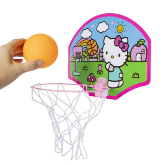 Sanrio Hello Kitty Indoor Basketball Set Net, Ball, Hoop and Hanger