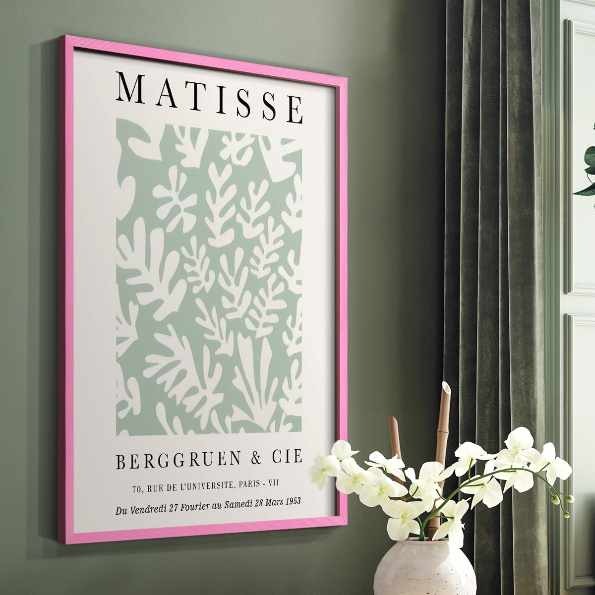 Matisse CLXXVIII Framed Print in Pink Solid Wood 11 x 14 Framed Print